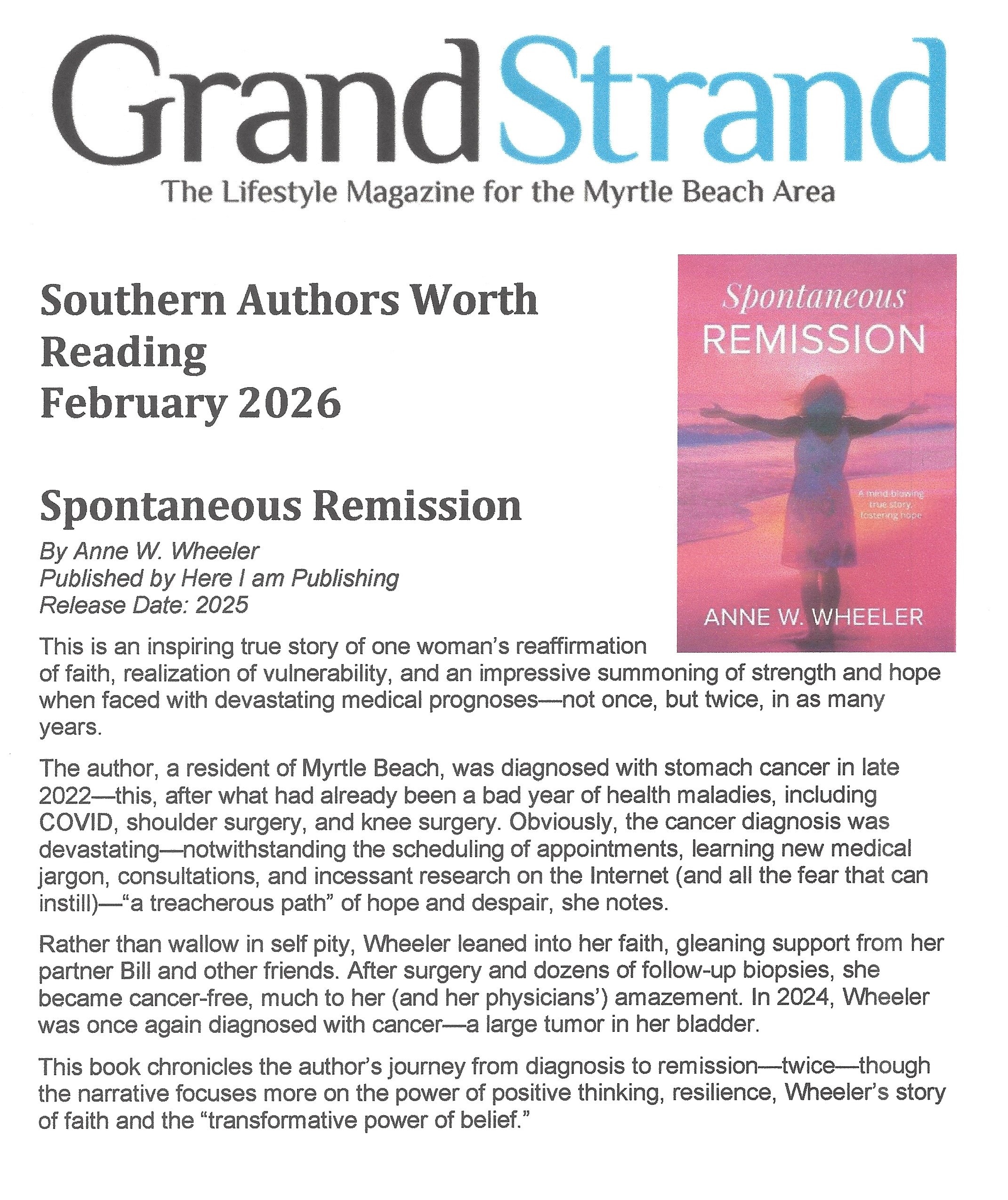 Grand Strand Magazine Article